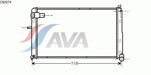 Радиатор, охлаждение двигателя AVA QUALITY COOLING CN2074