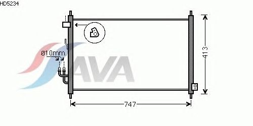 Радиатор кондиционера AVA QUALITY COOLING HD5234