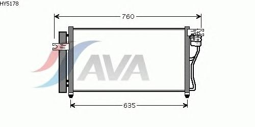 Радиатор кондиционера AVA QUALITY COOLING HY5178
