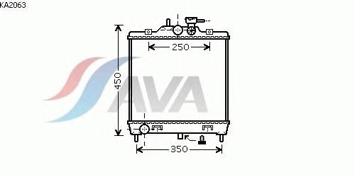 Радиатор, охлаждение двигателя AVA QUALITY COOLING KA2063
