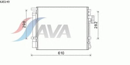 Радиатор кондиционера AVA QUALITY COOLING KA5149