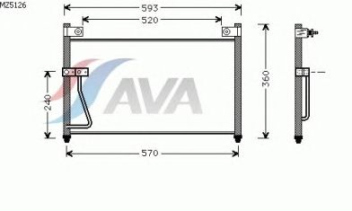 Радиатор кондиционера AVA QUALITY COOLING MZ5126