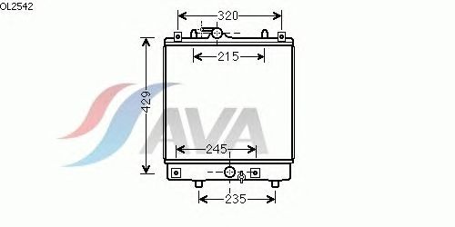 Радиатор, охлаждение двигателя AVA QUALITY COOLING OL2542