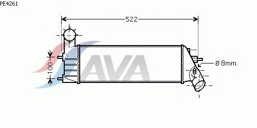 Интеркулер AVA QUALITY COOLING PE4261