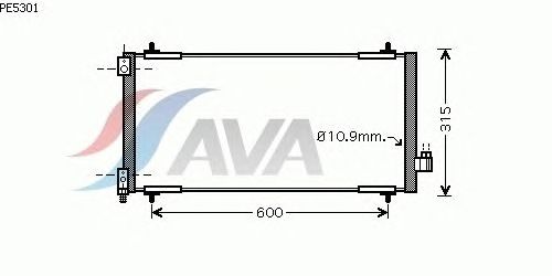 Радиатор кондиционера AVA QUALITY COOLING PE5301