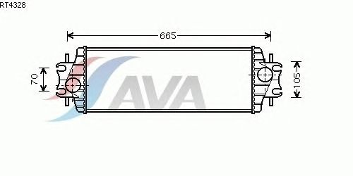 Интеркулер AVA QUALITY COOLING RT4328