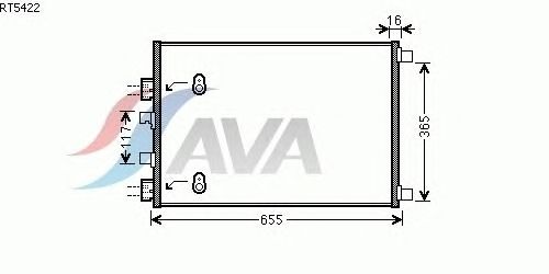 Радиатор кондиционера AVA QUALITY COOLING RT5422