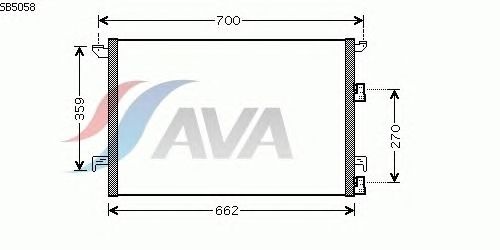 Радиатор кондиционера AVA QUALITY COOLING SB5058