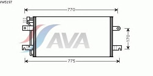 Радиатор кондиционера AVA QUALITY COOLING VW5197