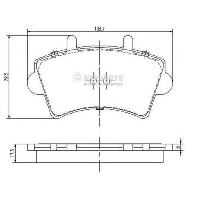 Тормозные колодки NIPPARTS J3601079