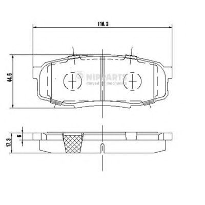 Тормозные колодки NIPPARTS N3612043