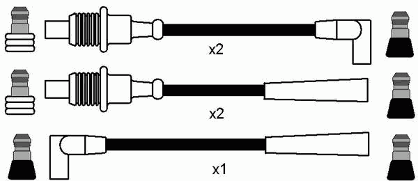 Комплект високовольтних проводів NGK 44307