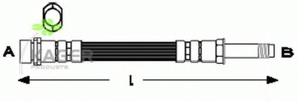 Тормозной шланг KAGER 38-0309