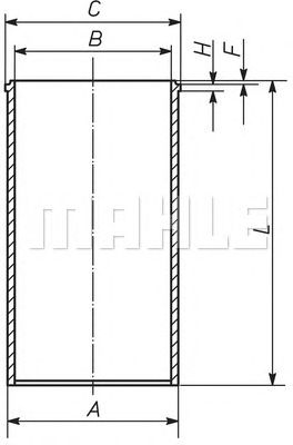 Гильза цилиндра MAHLE ORIGINAL 029 WV 20