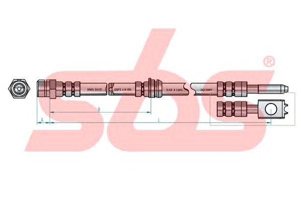 Тормозной шланг sbs 13308547130