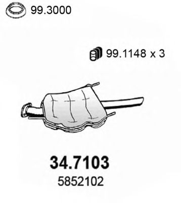 Глушитель ASSO 34.7103