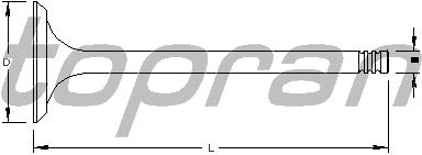 Впускний клапан TOPRAN 109 684