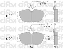 Тормозные колодки CIFAM 822-072-3
