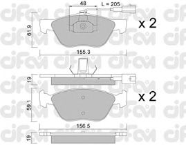 Тормозные колодки CIFAM 822-083-0