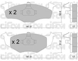 Тормозные колодки CIFAM 822-206-0