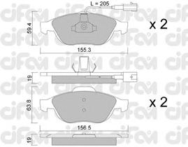 Тормозные колодки CIFAM 822-220-0
