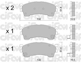 Тормозные колодки CIFAM 822-223-1