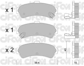Тормозные колодки CIFAM 822-403-0