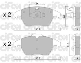 Тормозные колодки CIFAM 822-548-1