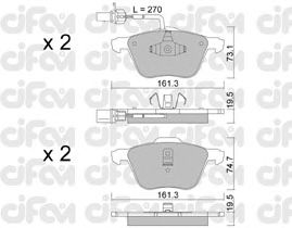 Тормозные колодки CIFAM 822-551-0