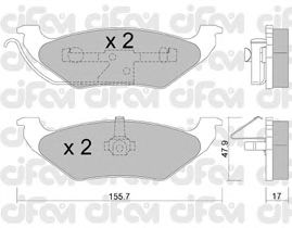 Гальмівні колодки CIFAM 822-624-0