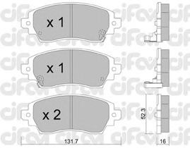 Тормозные колодки CIFAM 822-750-0