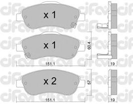 Тормозные колодки CIFAM 822-789-0