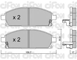 Тормозные колодки CIFAM 822-406-1