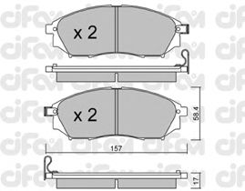 Тормозные колодки CIFAM 822-819-0