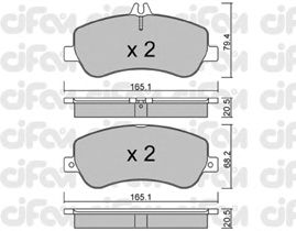 Тормозные колодки CIFAM 822-825-0