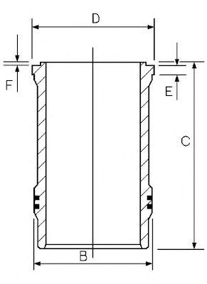 Гильза цилиндра GOETZE ENGINE 15-480090-00