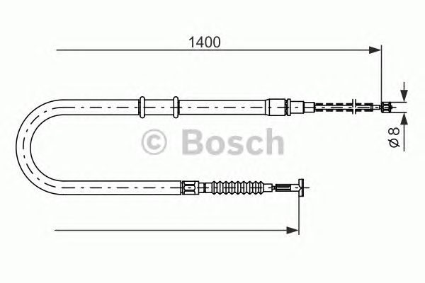 Трос ручника BOSCH 1 987 477 724