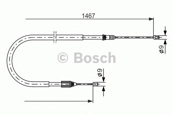 Трос ручника BOSCH 1 987 477 937
