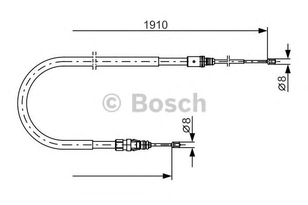 Трос ручника BOSCH 1 987 482 323