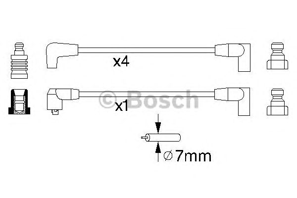 Комплект высоковольтных проводов BOSCH 0 986 356 885