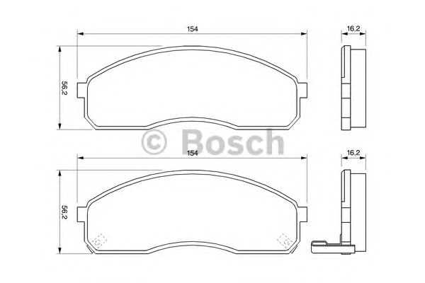 Тормозные колодки BOSCH 0 986 424 714