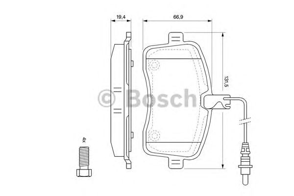 Тормозные колодки BOSCH 0 986 494 097