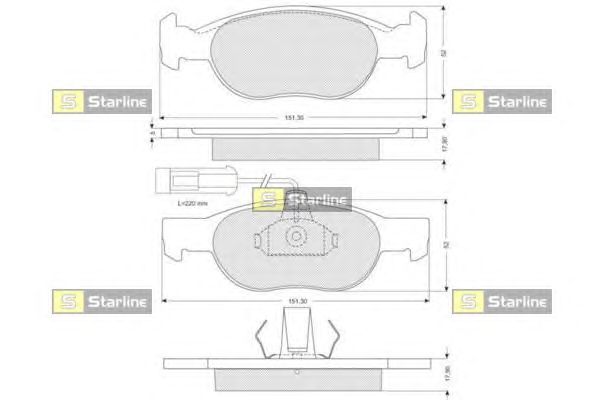 Тормозные колодки STARLINE BD S058