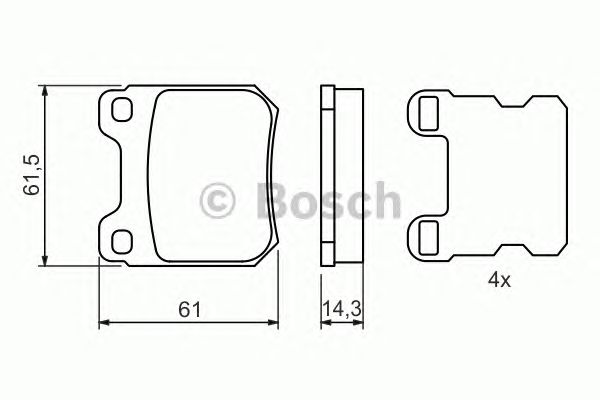 Тормозные колодки BOSCH 0 986 494 523