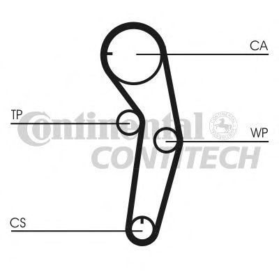 Комплект ремня ГРМ CONTITECH CT1053K1