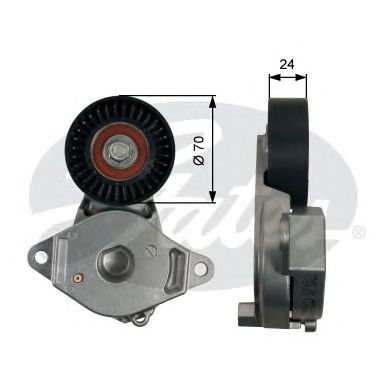 Натяжной ролик поликлинового ремня GATES T39246
