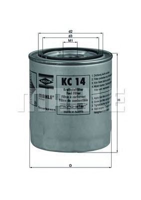 Паливний фільтр KNECHT KC 14