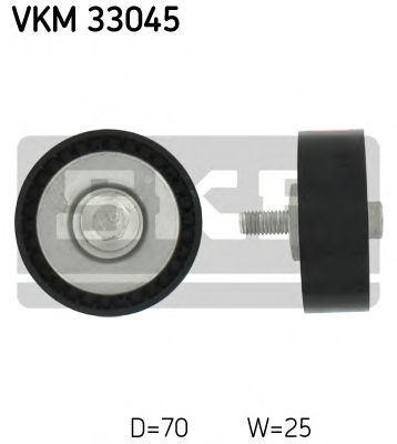 Направляющий / паразитный ролик поликлинового ремня SKF VKM 33045