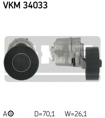 Натяжной ролик поликлинового ремня SKF VKM 34033