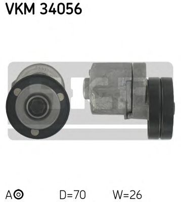 Натяжной ролик поликлинового ремня SKF VKM 34056